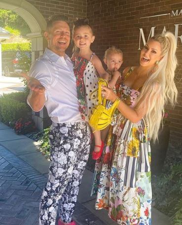 The Miz with his wife Maryse Ouellet and daughters